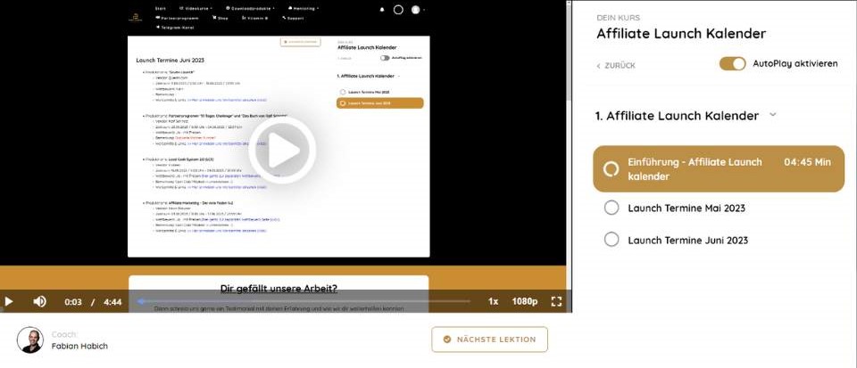 Affiliate Marketing Forum 2026 - Affiliate Marketing Tipps und Tricks - Deutschland 3 Launch Kalender